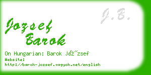 jozsef barok business card